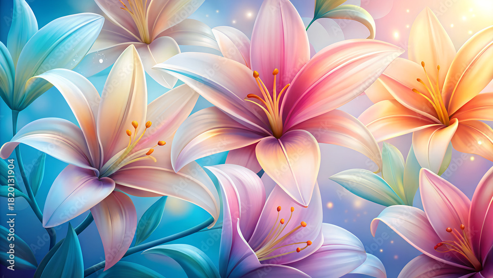 abstract background with flowers floral pattern pink flowers design illustration vector fractal spring design icon 