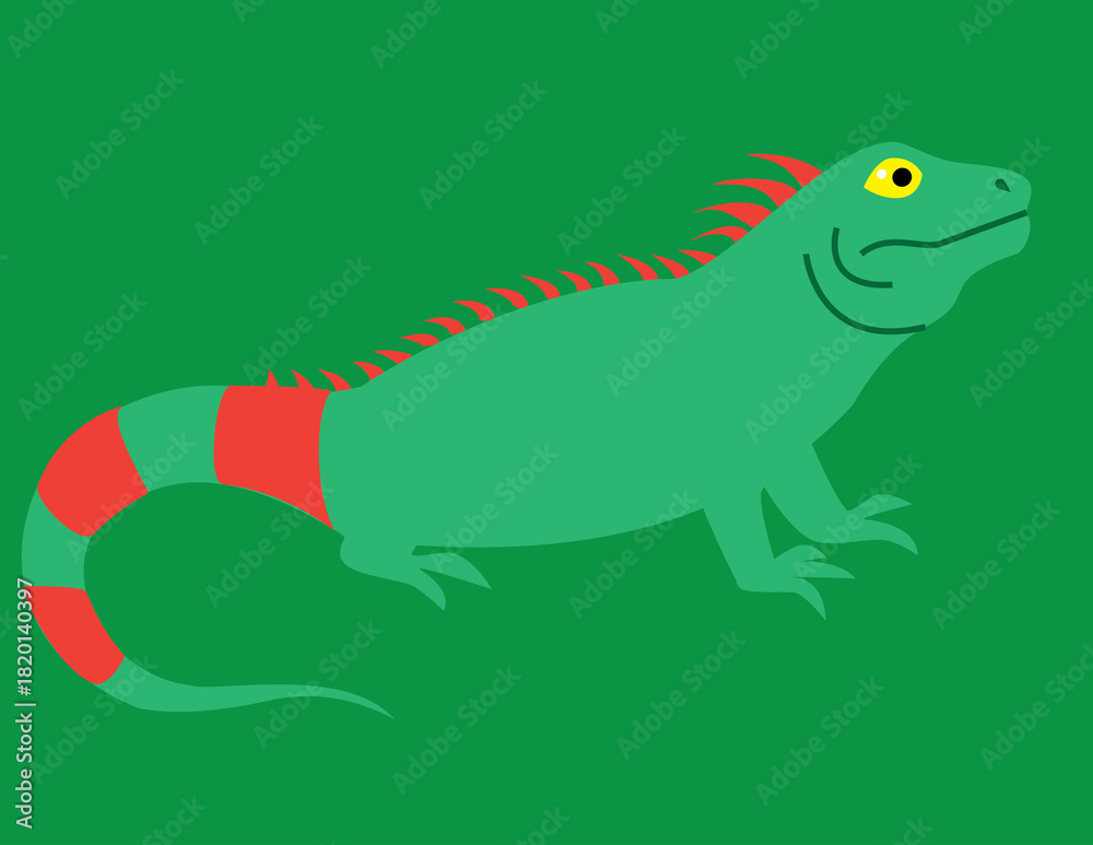 Obraz premium A vector art of an iguana.