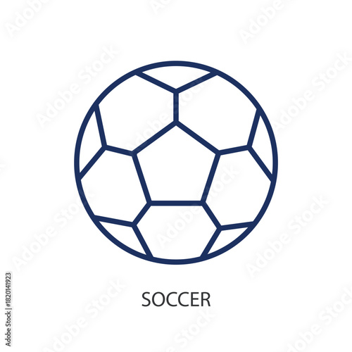 Soccer thin line icons. Original vector illustration.