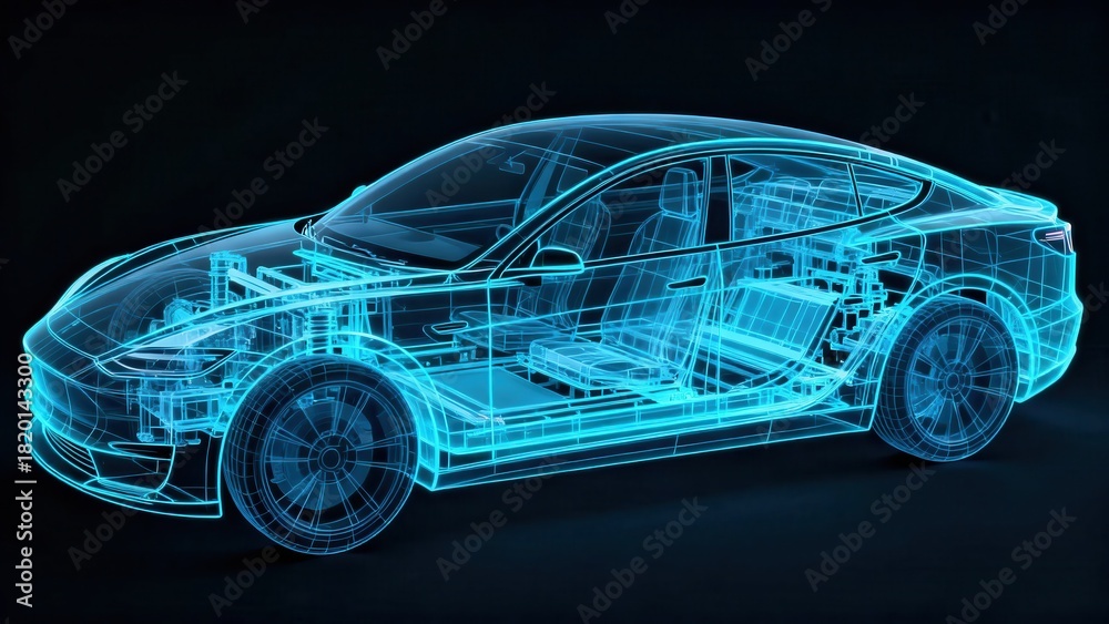 Fototapeta premium 3d model car
