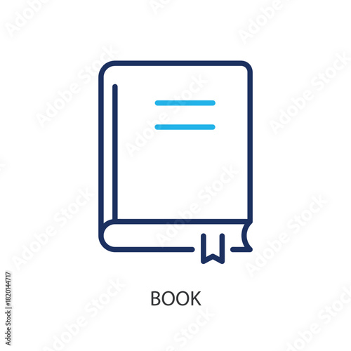 Book thin line icons. Original vector illustration.