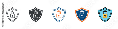 Protection Icon Set Multiple Style Collection