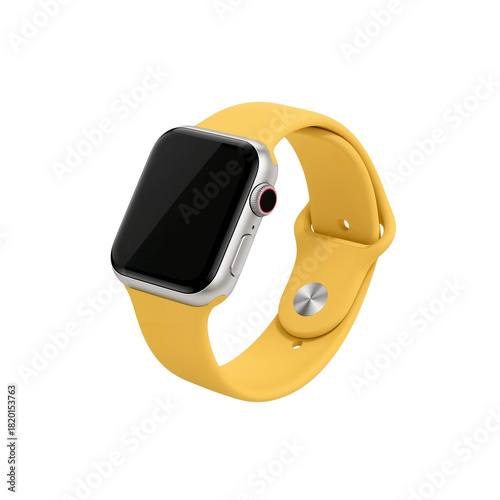 Modern wearable technology showcases a sleek design with vibrant yellow strap on black