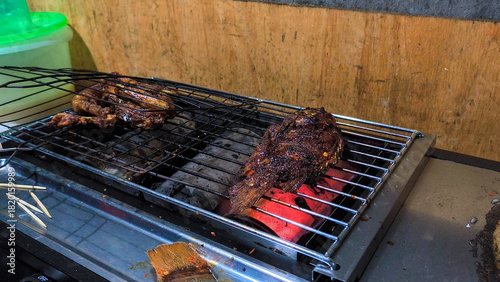 grilled fish on the grill