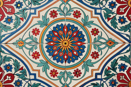 Featuring Intricate Rosette Tile With Bold Stunning Premium Digital Asset