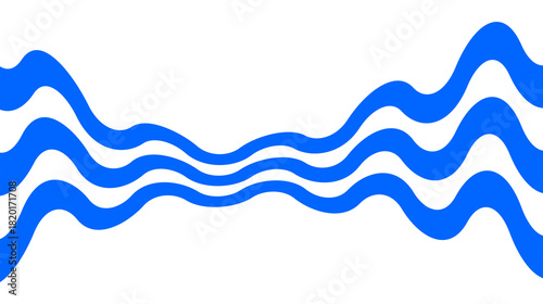 Abstract Wavy Line Set for Modern Minimalist Design and Creative Decorative Elements