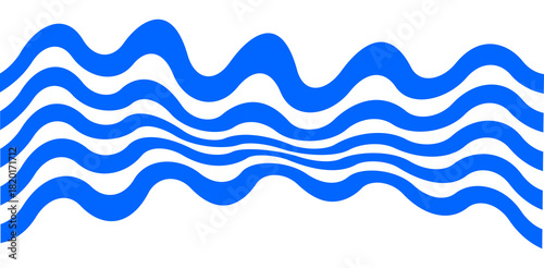 Abstract Wavy Line Set for Modern Minimalist Design and Creative Decorative Elements