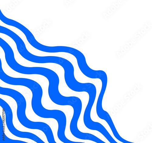 Abstract Wavy Line Corner Border Set for Modern Minimalist Design and Creative Decorative Elements
