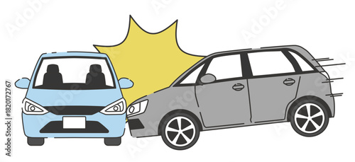 交通事故の状況を描いたイラスト