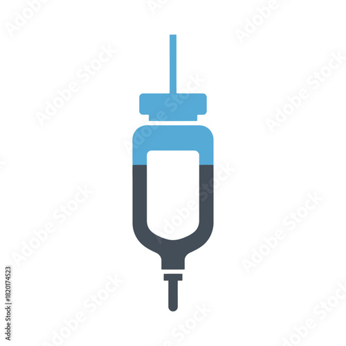 Medical intravenous fluid drip infusion bag vector icon design