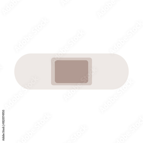 Simple adhesive bandage plaster icon for first aid and wound care
