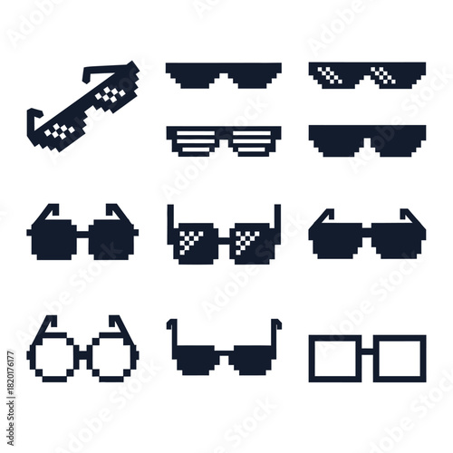 Stylized sunglasses icons