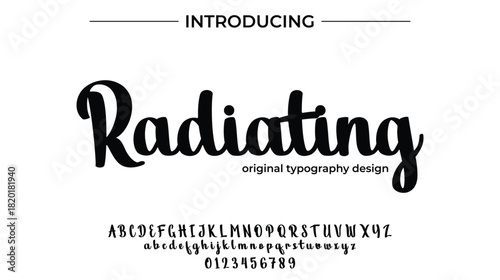 Radiating - Elegant Script Font for Smooth Handwritten Design and Creative Typography