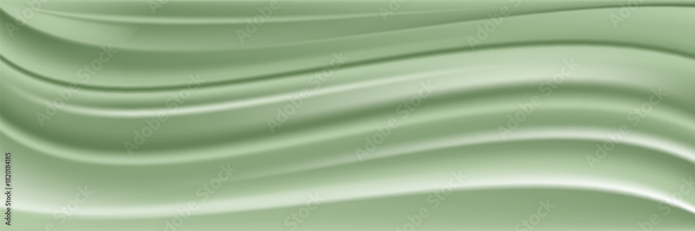 Fototapeta premium Green business wave banner background. Vector