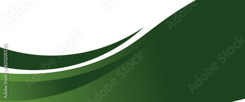 Abstract green banner background. Graphic design banner pattern background template with dynamic curve shapes