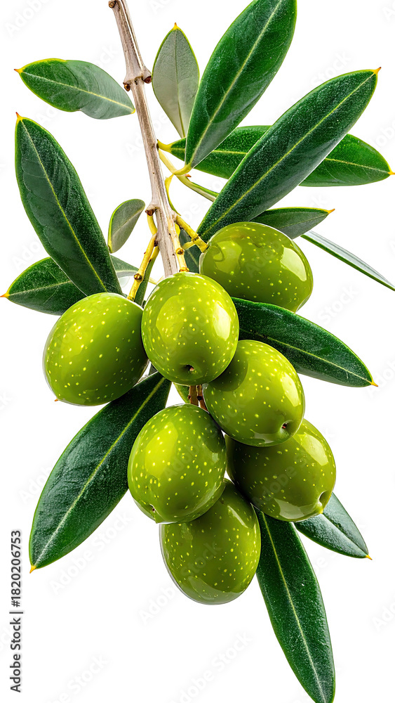 custom made wallpaper toronto digitalOlive branch green fruits & oblong leaves on a twig
