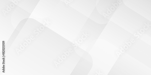 Abstract vector minimal tech gradient white, gray creative triangle geometric technology space rectangle randomly arranged white line background. paper web overlap presentation design.	
