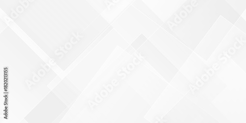 Abstract vector minimal tech gradient white, gray creative triangle geometric technology space. rectangle randomly arranged white line background. paper web overlap presentation design.