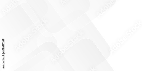 Abstract vector minimal tech gradient white, gray creative triangle geometric technology space rectangle randomly arranged white line background. paper web overlap presentation design.	