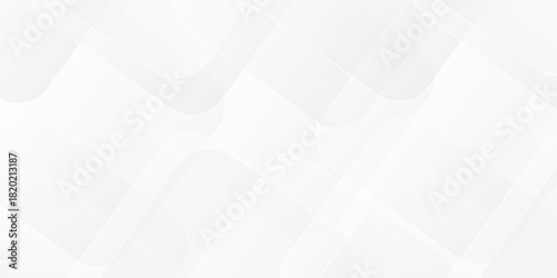 Abstract vector minimal tech gradient white, gray creative triangle geometric technology space rectangle randomly arranged white line background. paper web overlap presentation design.	