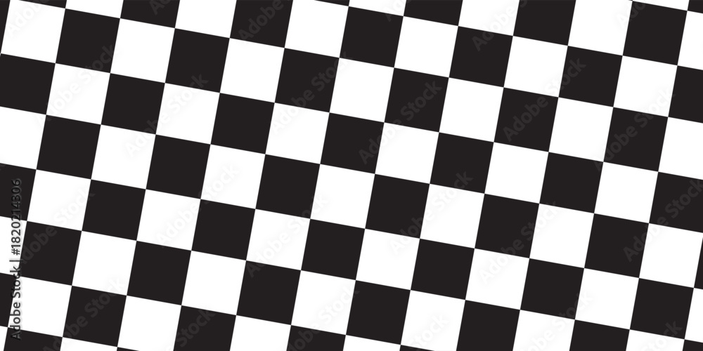 Fototapeta premium black white checkered seamless background. Green white graphic resource checkered pattern vector ilustartion