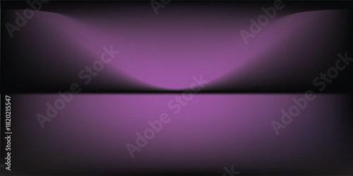 Abstract gradient podium background. Violet, purple and lilac empty 3d studio backdrop. Clean scene for product presentation mockup template. Vector illustration.