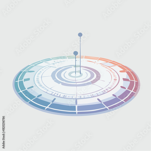 Bullseye target with red arrow hitting the center for business success and achievement concept symbol