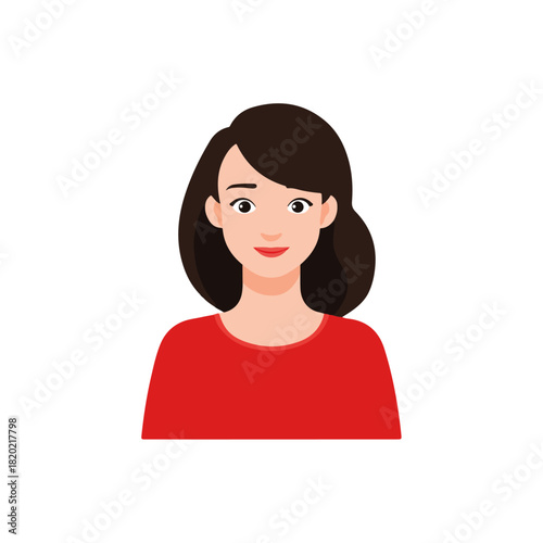 Attractive Woman Illustration Flat Design for Branding and Marketing
