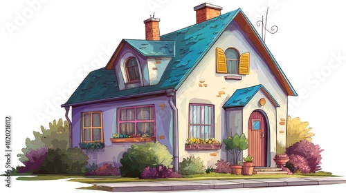 Fototapeta Naklejka Na Ścianę i Meble -  small house in the woods