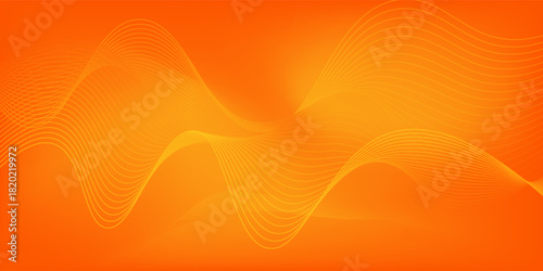 Abstract orange background with circles. Vector illustration