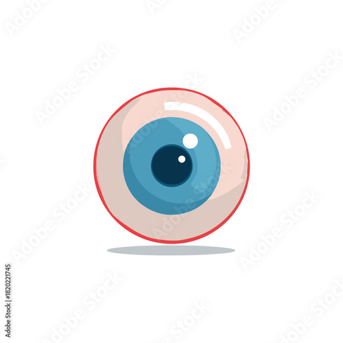 Realistic Human Eye Illustration on White Background