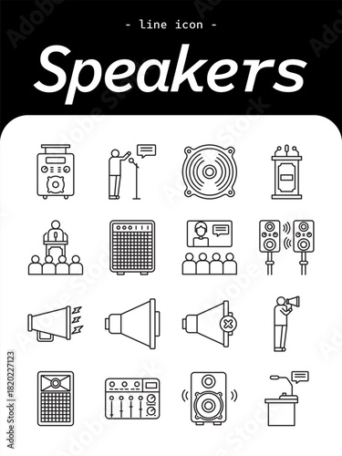 Speakers Vector Illustration – Audio Sound System and Music Equipment Design