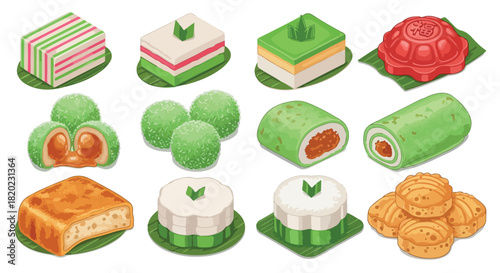 Southeast Asian desserts and snacks collection