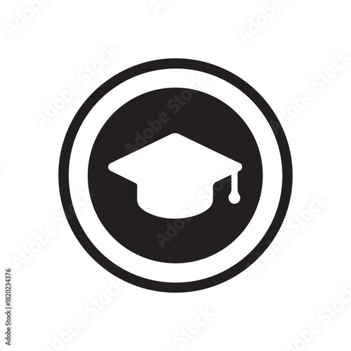 Strong Educational Identity Featuring Integrated Shield And Graduation Symbol
