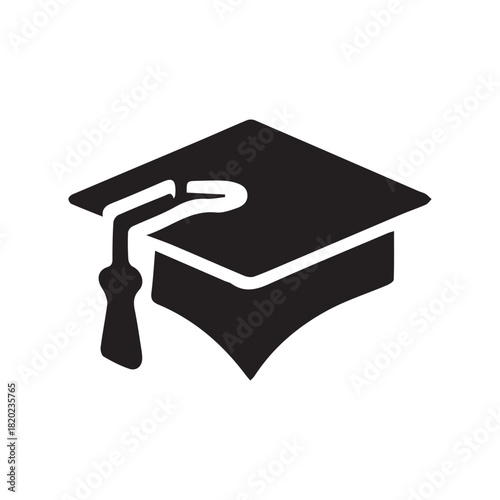 Clean Education Logo Depicting Graduate Figure In Modern Outline Style