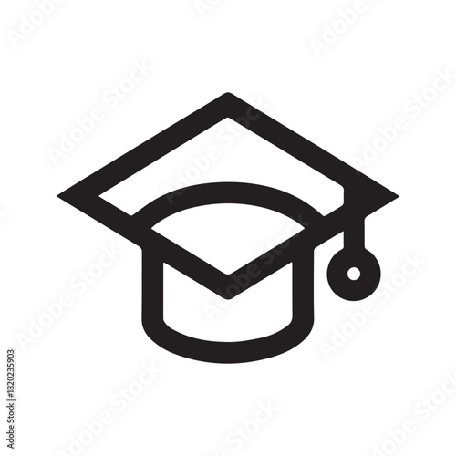 Minimal Student Character Emblem Showing Academic Pride And Learning