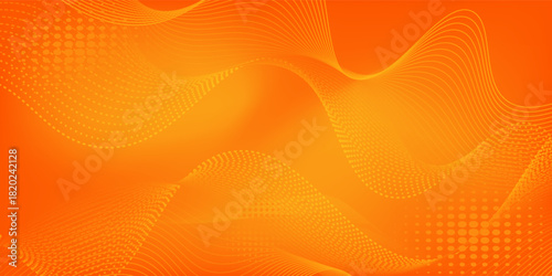 Abstract orange background with circles. Vector illustration
