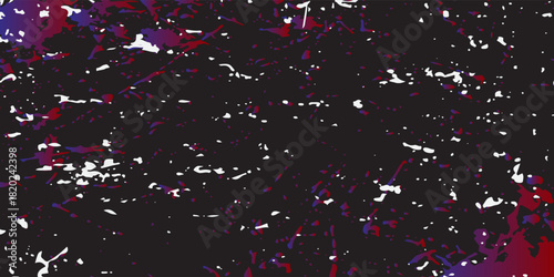 Grunge Sport Background with Paint Streaks, Modern red purple white paint splatter on black background – abstract artistic texture for luxury, fashion, or creative design projects