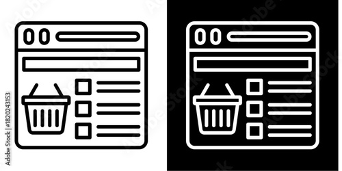 Ecommerce   Icon Set White Style Collection