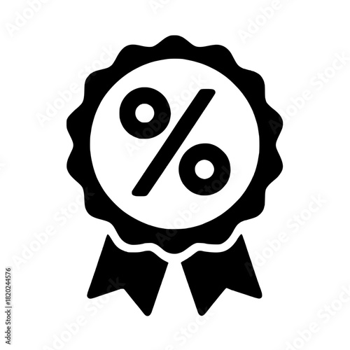 Limited time offer special sale promotion with percentage badge and discount ribbon