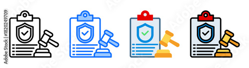 Security Compliance Icon Collection Set Multiple Style