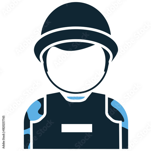 Army Troop Icon Vector Ideal for graphics related to military personnel, infantry, organized forces, and group soldier concepts.