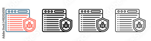 Malware Defense Icon Collection Set Different Style