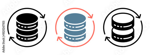 Data Integrity Icon Collection Set  Glyph & Mixed Style  