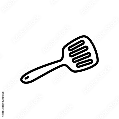 kitchen spatula icon vector, line style icon