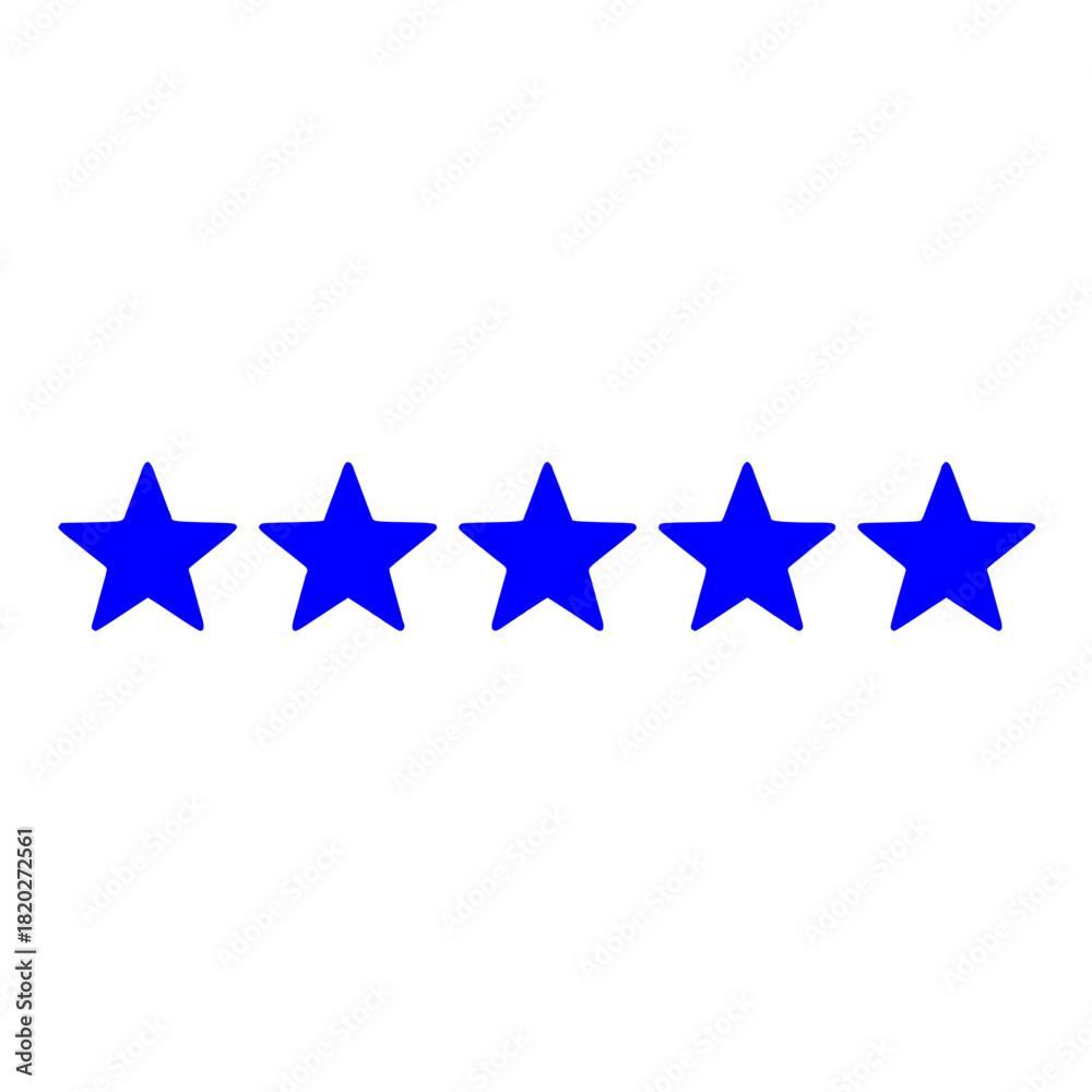 Fototapeta premium Exceptional five star rating showing superb customer satisfaction and quality achievement result