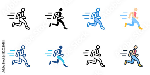 Running icon set multiple style collection 

