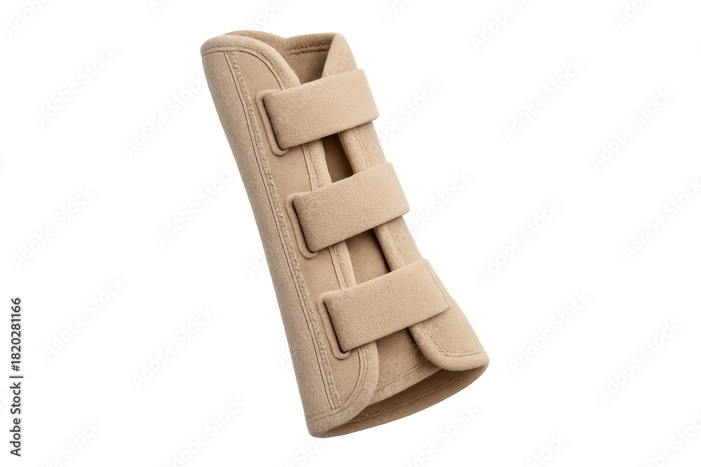 Fototapeta premium Beige orthopedic wrist brace providing injury support
