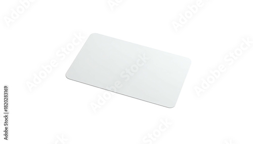 A rectangular, white card with rounded corners, floating on a stark black background