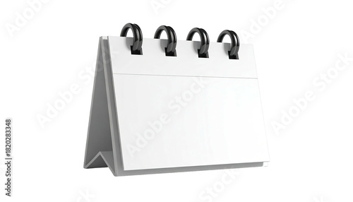 3D rendered blank desk calendar against a dark background